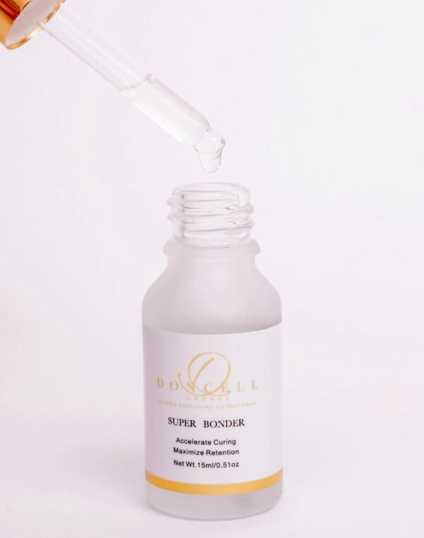 SUPER BONDER para Extensiones de Pestañas | Sella y Fortalece la Unión | Mejora la Retención y Acelera la Polimerización | Uso Profesional | 15 ml - Image 3