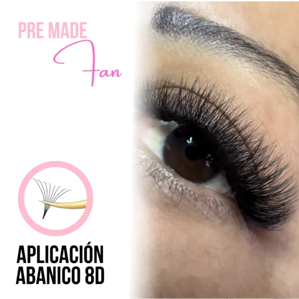 ABANICOS PREARMADOS 320 MIX | Extensiones de pestañas en abanico |320 Mixto | 8mm - 15mm| Curvaturas C,D | Grosores 0.07,0.05 - Image 3