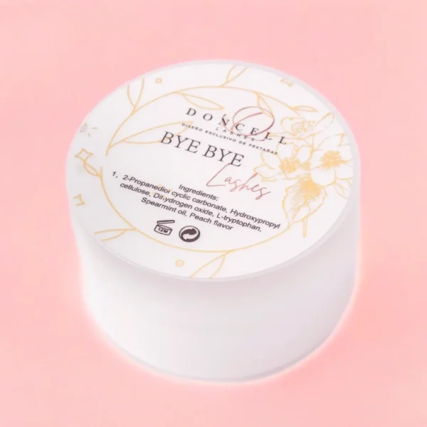 BYE BYE LASHES | Removedor de Extensiones de Pestañas en Crema | Elimina Adhesivo de Forma Segura y Sin Daño | Uso Profesional | Aroma Frutal | 15 g