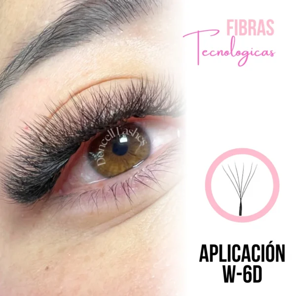 FIBRAS TECNOLÓGICAS W6D MIX | Extensiones de Pestañas en "W" | 0.07 | Curvaturas C y D | 8mm - 15mm MIXTO | Ideal para técnica de volumen (Griego) - Image 3