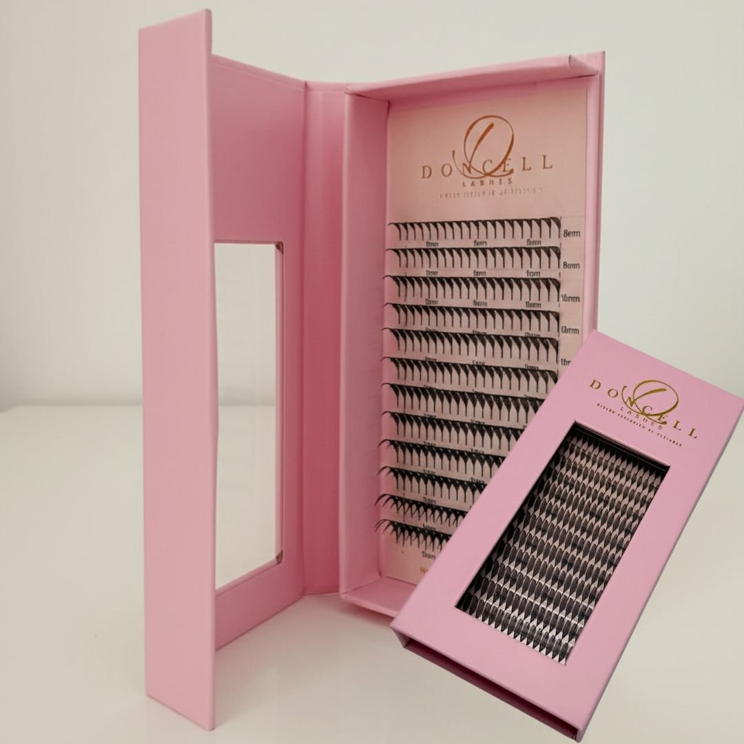 FIBRAS TECNOLÓGICAS "PLUMA" MIX | Extensiones de Pestañas | 0.07 | Curvaturas C,D | 8mm - 15mm MIXTO | Ideal para técnica de volumen